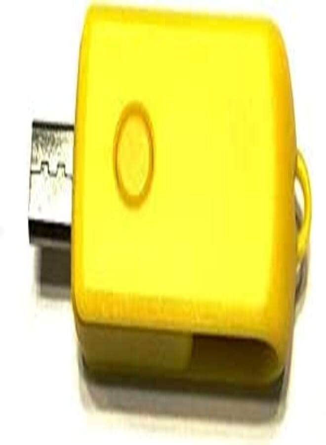 Yellow Micro to USB OTG Converter with Memory Card Reader / V8 Input & USB Output